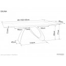 Стол обеденный SIGNAL DIUNA черный/черный мат 160-240/90